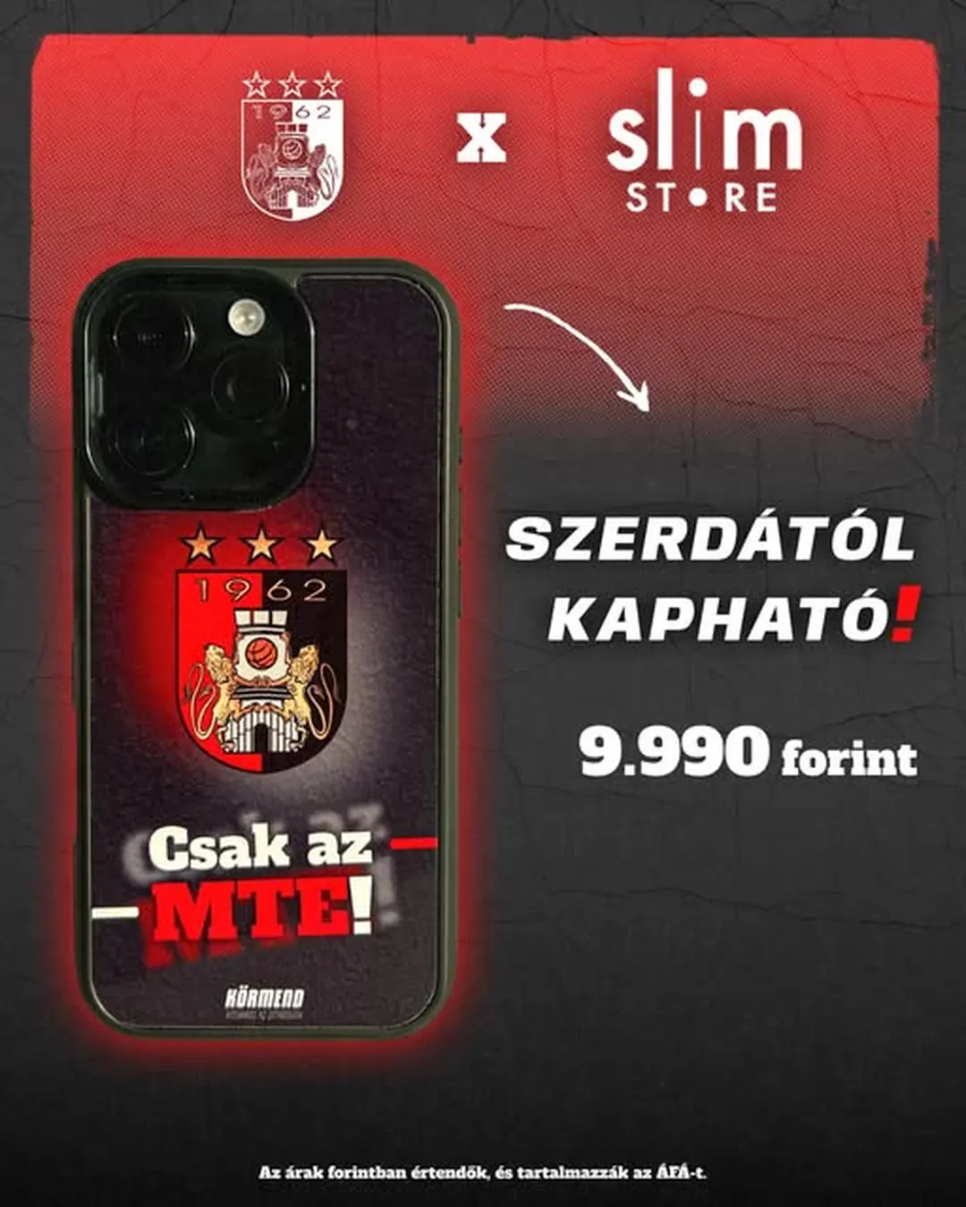 Az Egis Körmend 2025. március 25. dátumú Facebook-bejegyzésének képe: ÚJDONSÁG A SZURKOLÓI SHOPBAN – SLIM STORE X EGIS KÖRMEND