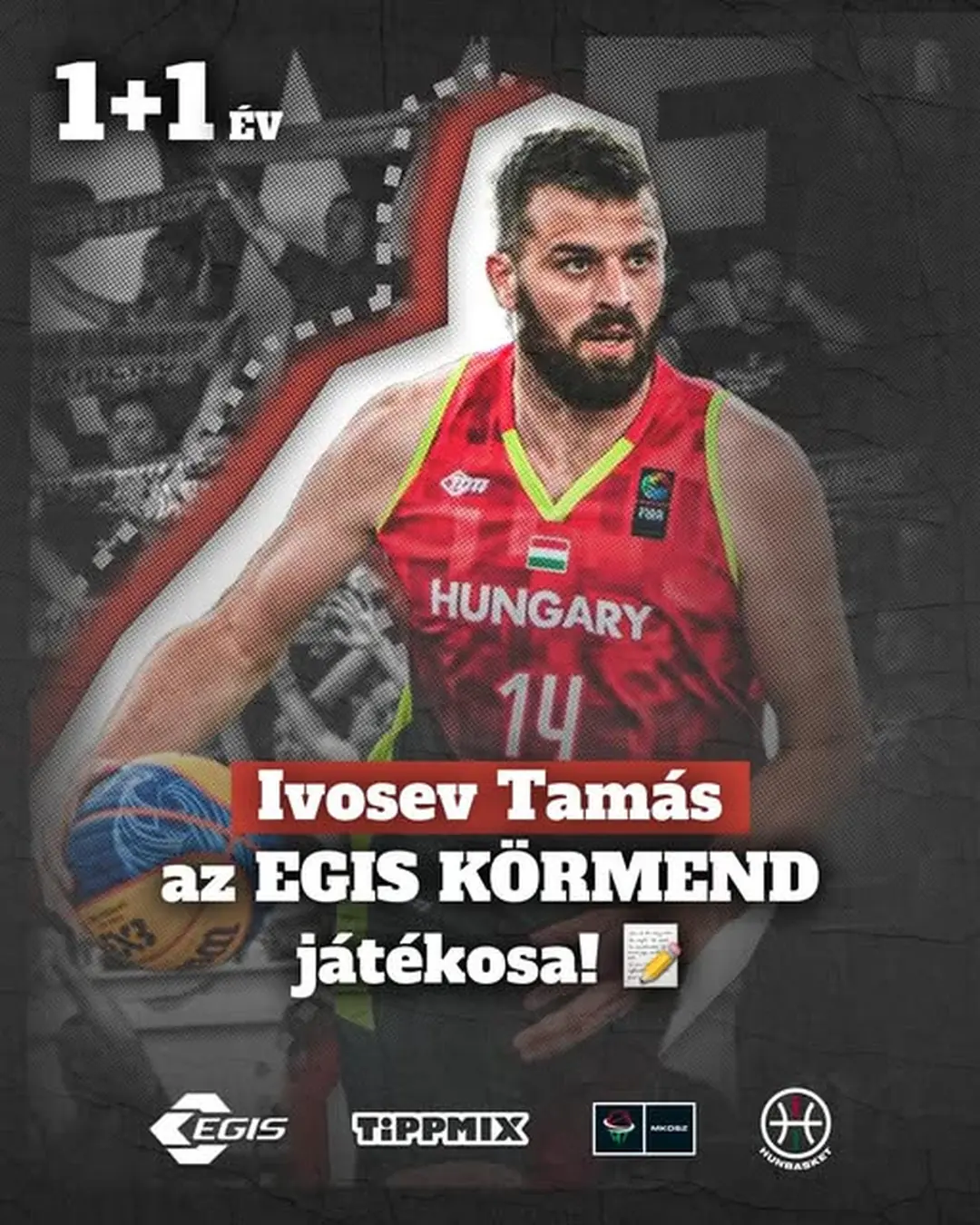 Az Egis Körmend 2025. június 10. dátumú Facebook-bejegyzésének képe: Rutinos harcos magas poszton - Ivosev Tamás érkezik Körmendre!