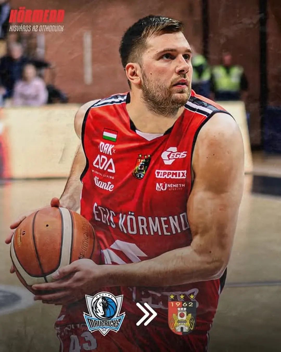Az Egis Körmend 2025. február 6. dátumú Facebook-bejegyzésének képe: Luka Dončić elcserélése sajtóbeszámolók szerint az évszázad trade -je volt.