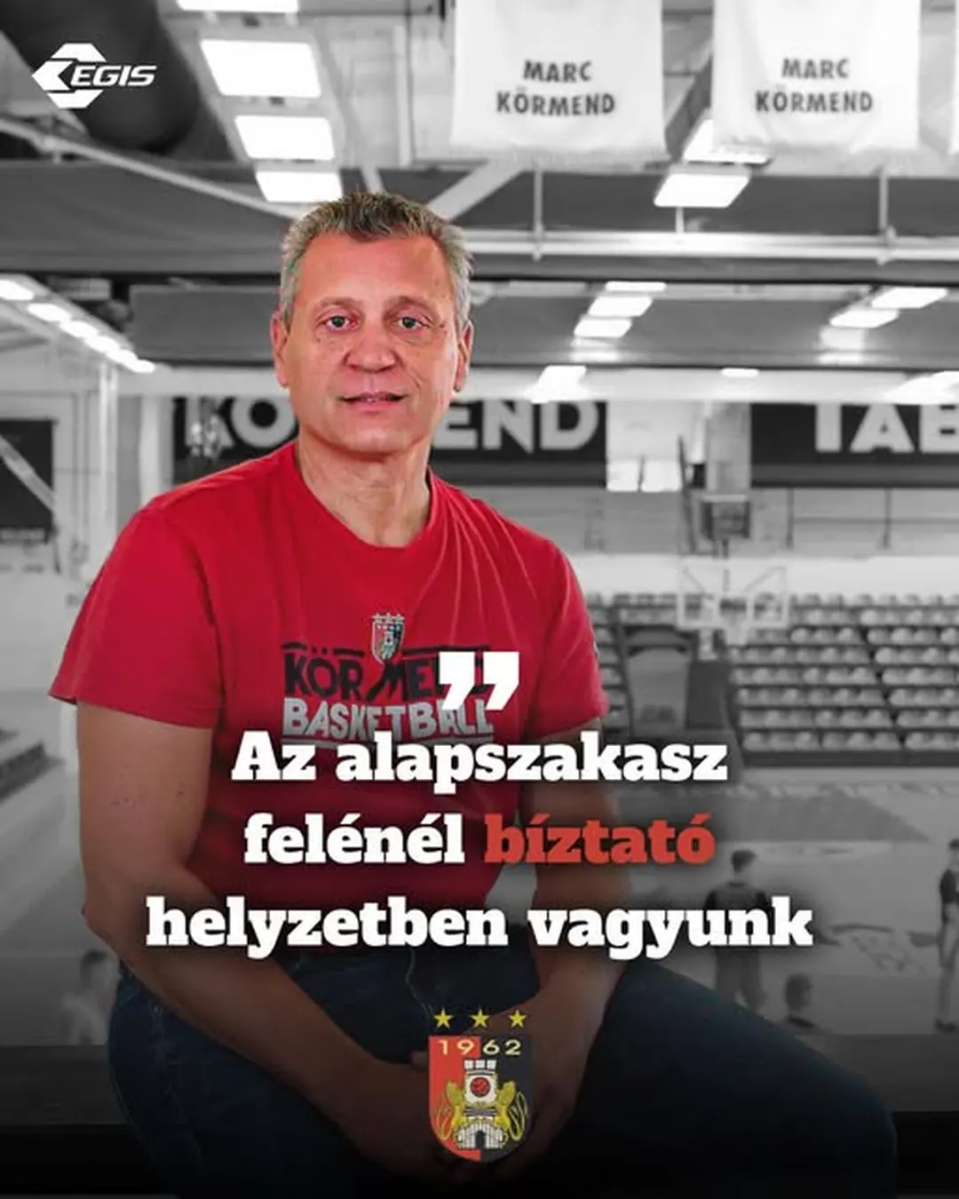 Az Egis Körmend 2024. december 31. dátumú Facebook-bejegyzésének képe: Ügyvezetőnk a klub jelenlegi helyzetéről és jövőbeli terveiről nyilatkozott, hangsúlyozva a csapat